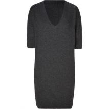 Lacoste Granite/Silver Lurex V-Neck Knit Dress